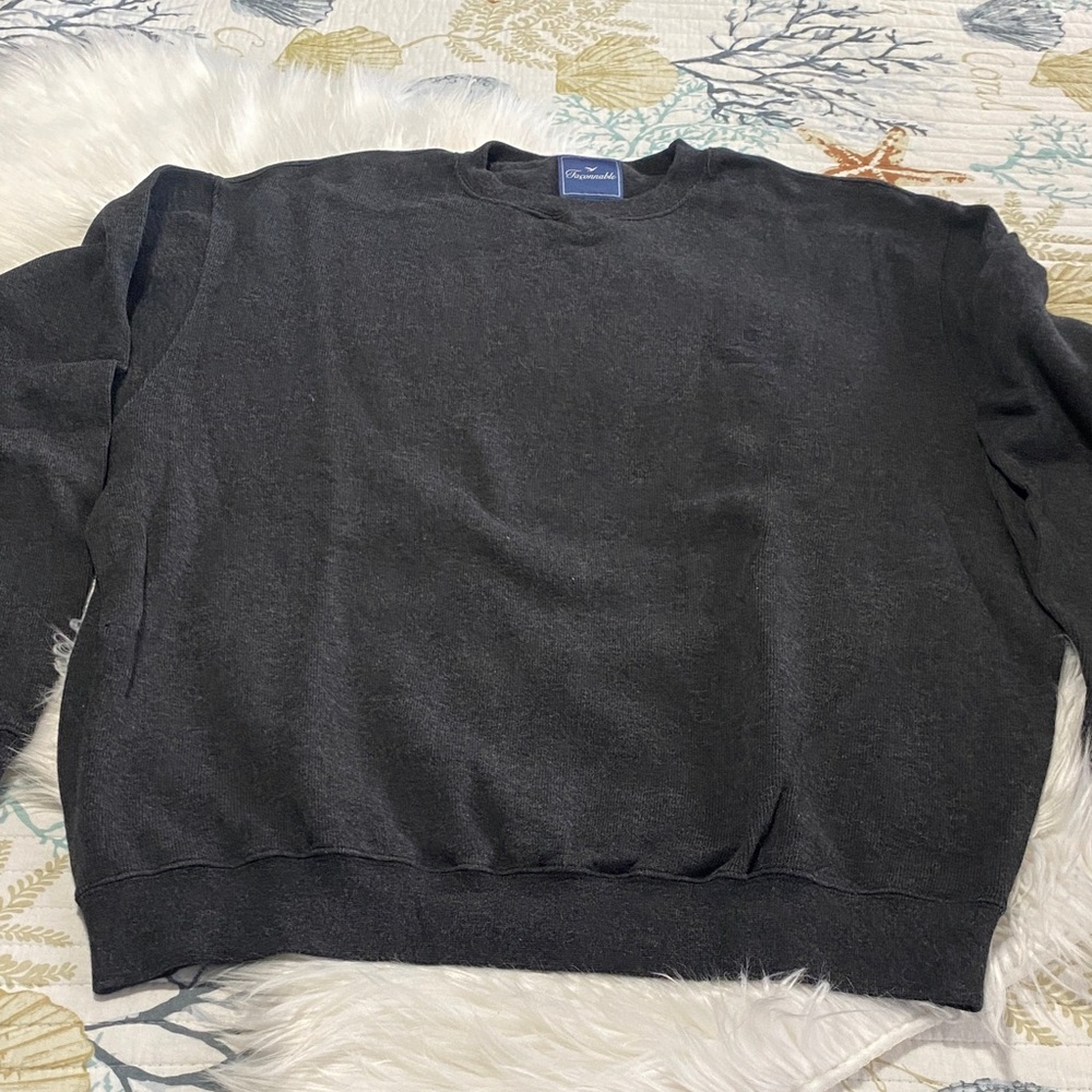 Faconnable Charcoal Crewneck Sweater